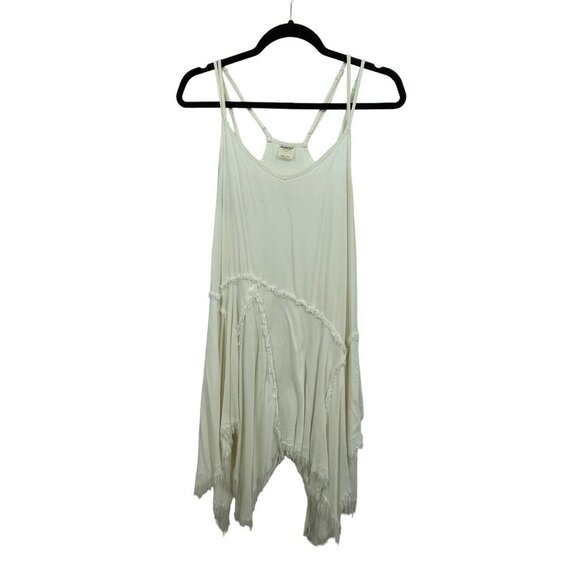 Intimately Free People Solid White Swing Dress Sleeveless Textured Size Small - Picture 1 of 5